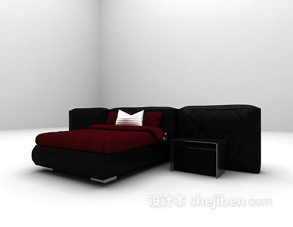 免费单人床3d模型下载