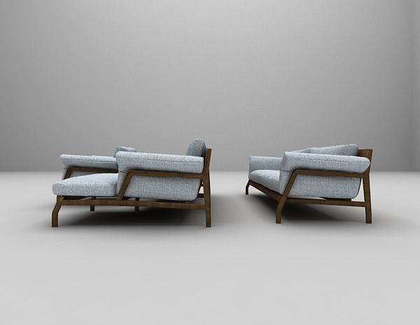 设计本现代白色组合沙发3d模型下载