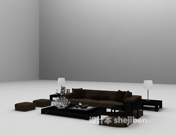 设计本现代风格组合沙发大全3d模型下载