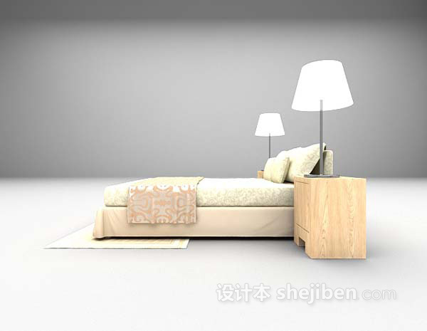 设计本欧式软床3d模型下载