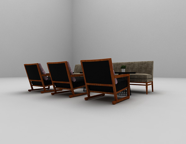 免费多人沙发3d模型下载