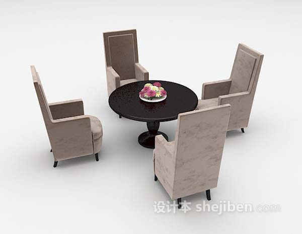 欧式桌椅欣赏3d模型下载