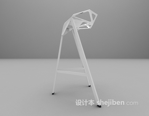 设计本吧台椅3d模型下载