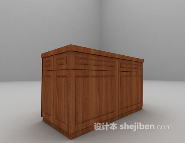 现代风格现代棕色玄关厅柜max3d模型下载