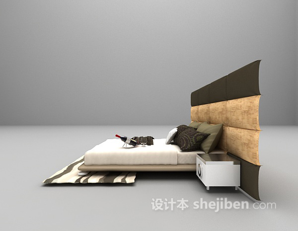 设计本欧式床欣赏3d模型下载