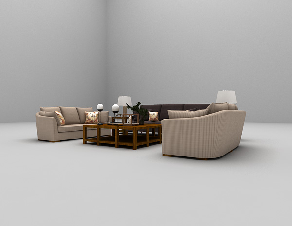 免费家庭沙发3d模型下载