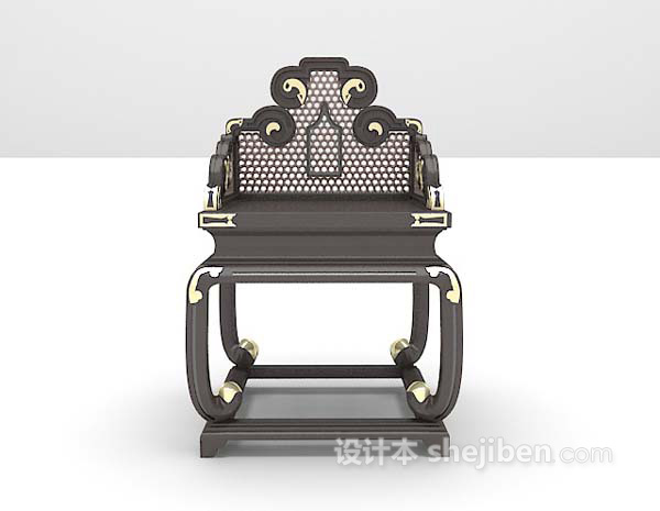 设计本黑色椅子3d模型下载