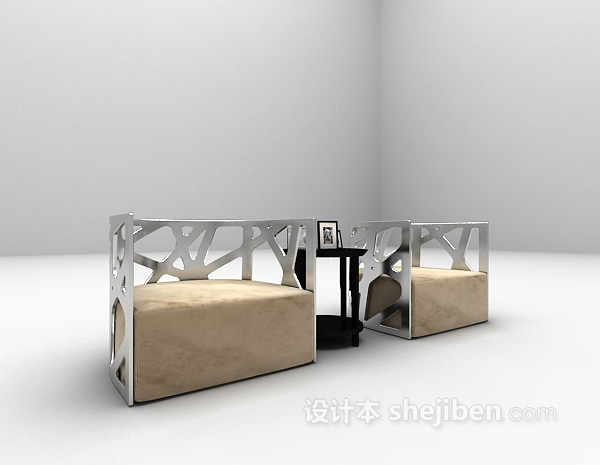 现代个性单人沙发3d模型