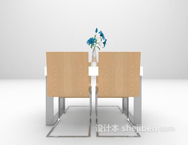 2015白色餐桌组合3d模型欣赏