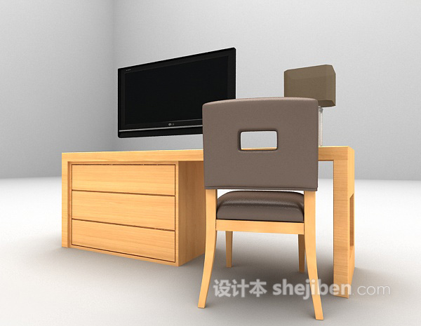 免费木质电视柜免费3d模型下载