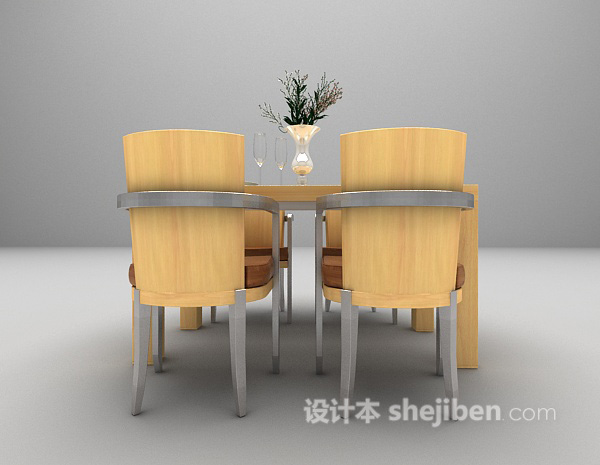 木质现代桌椅大全3d模型下载