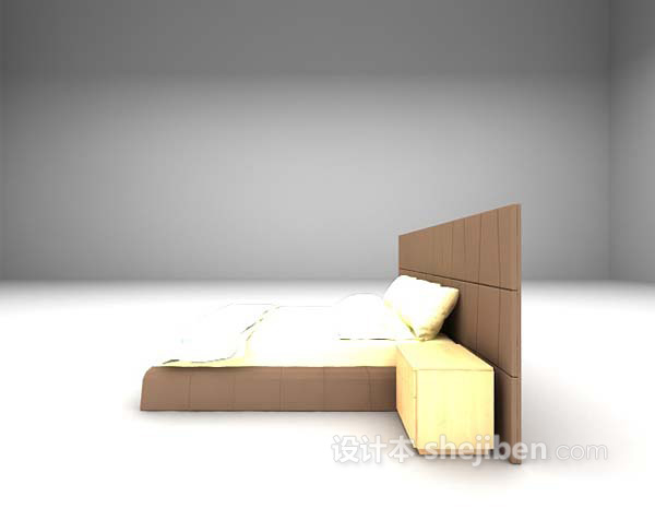 设计本现代床具3d模型下载
