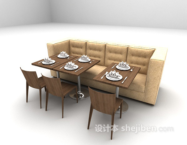 免费欧式风情餐桌3d模型下载