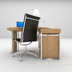 灰色书桌3d模型下载