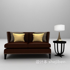 双人沙发推荐3d模型下载
