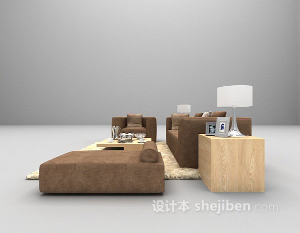 现代风格现代风格矮沙发max3d模型下载