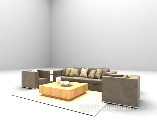 免费现代组合沙发大全3d模型下载