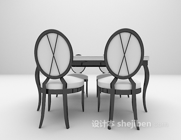 欧式简约桌椅大全3d模型下载