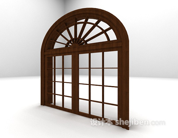 设计本欧式木窗3d模型下载