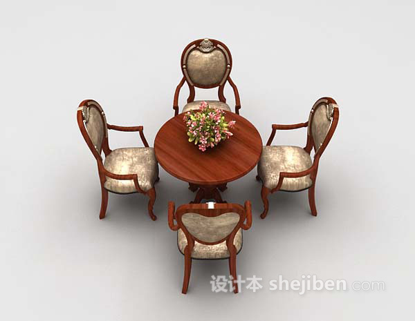 设计本欧式桌椅大全3d模型下载