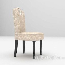 欧式白色家居椅3d模型下载