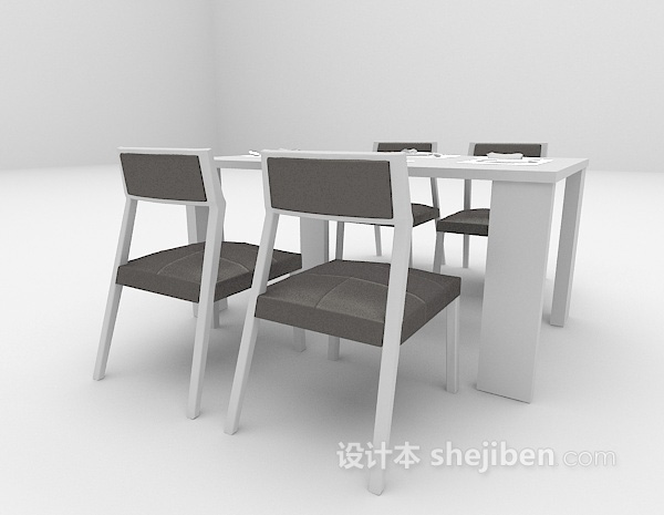 免费简约桌椅3d模型下载