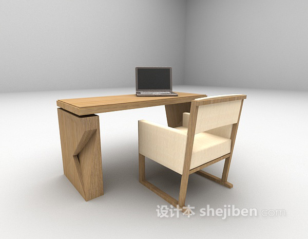 现代风格现代风格桌椅组合3d模型下载