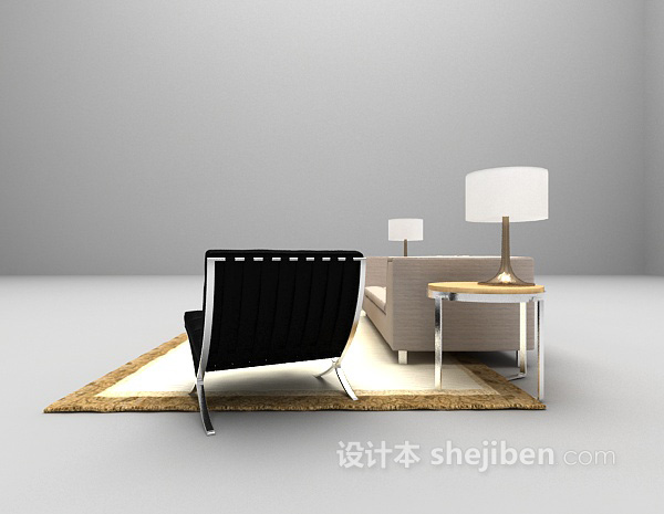 现代风格现代组合沙发大全3d模型下载