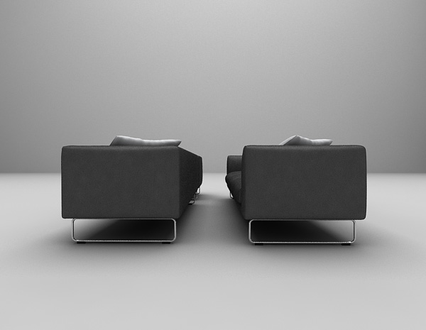 设计本黑色皮质沙发大全3d模型下载