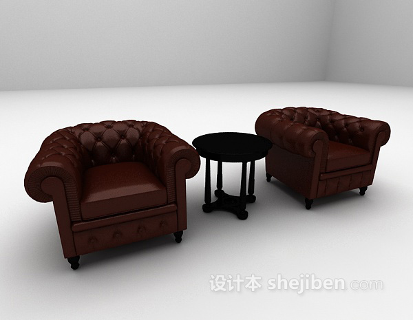 现代风格单人沙发3d模型下载