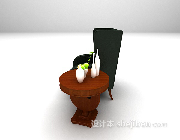 设计本欧式单人沙发欣赏3d模型下载