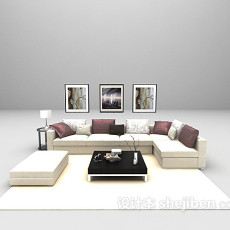 多人现代沙发3d模型下载