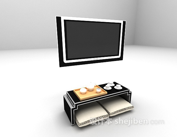 免费简易电视柜3d模型下载