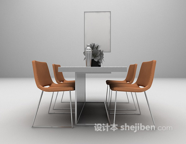 现代简易餐桌3d模型推荐