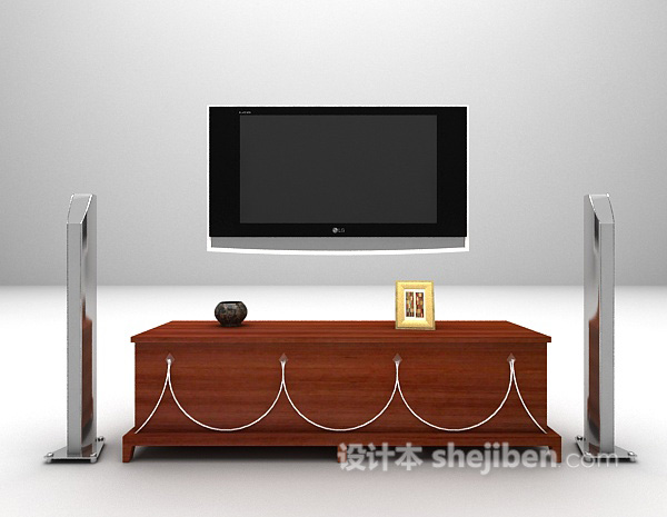 木质电视柜3d模型免费欣赏