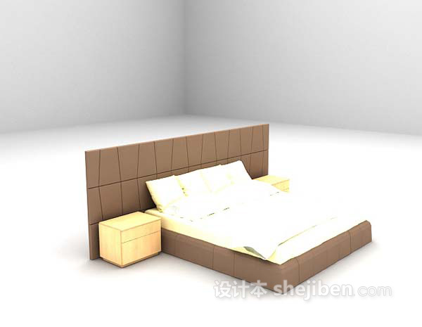 现代风格现代床具3d模型下载