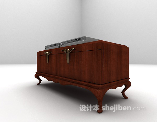 欧式风格古典风格电视柜3d模型下载