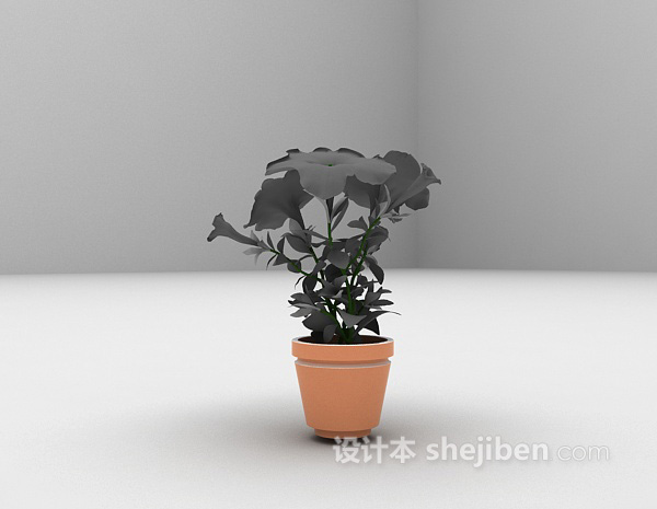 免费鲜花盆栽3d模型下载