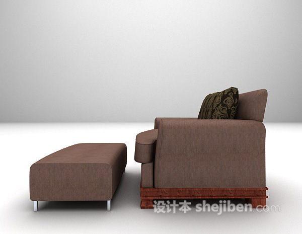 设计本欧式皮沙发3d模型下载