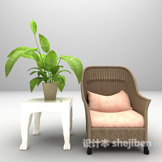单人沙发3d模型下载