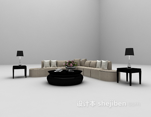 免费欧式沙发组合大全3d模型下载