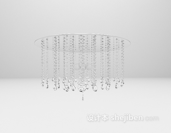 玻璃水晶吊灯3d模型下载