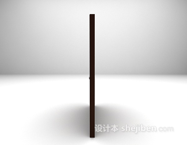 设计本黑色木质门3d模型下载