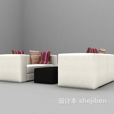 简易沙发组合3d模型下载