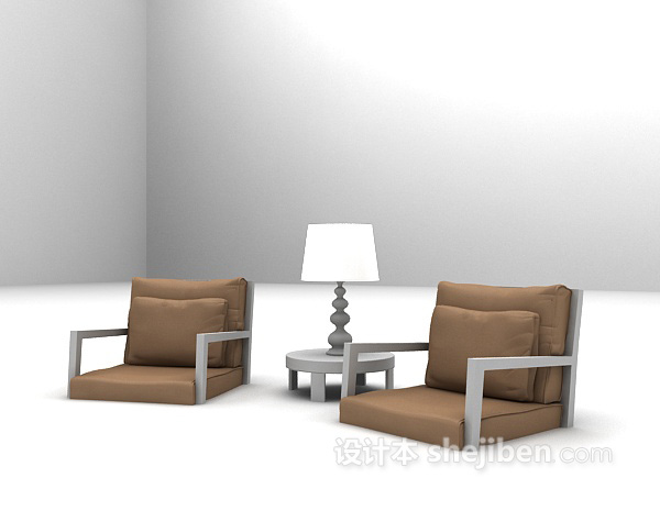 设计本欧式单人沙发免费3d模型下载