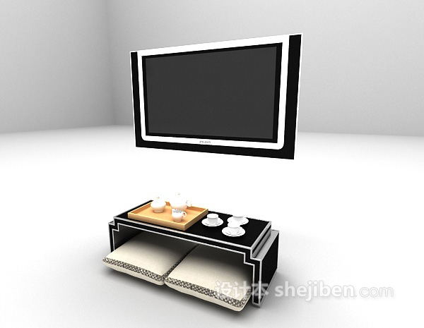 设计本简易电视柜3d模型下载