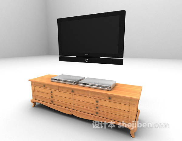 设计本简易风格电视柜3d模型下载