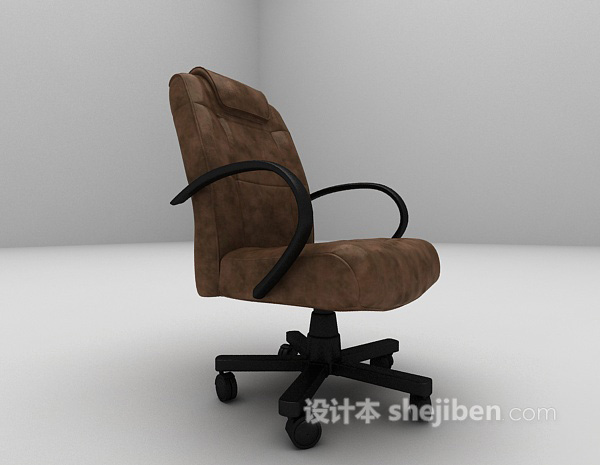 设计本扶手办公椅3d模型下载
