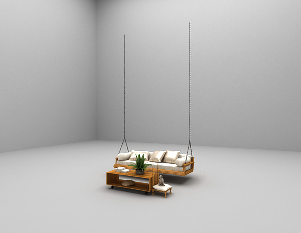 免费悬吊式沙发3d模型下载