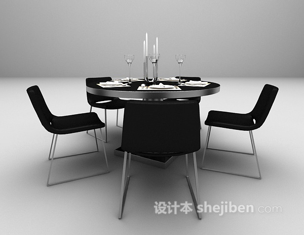 设计本餐桌3d模型下载